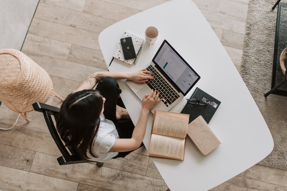 remote employee working
