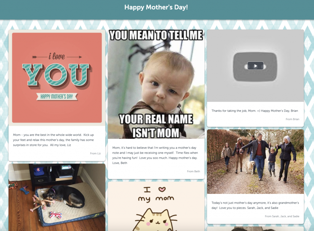 example of mother's day e-card