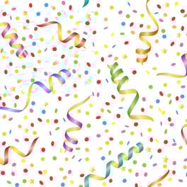 confetti and streamers card background