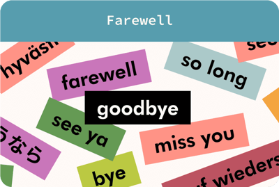 Background of farewell card