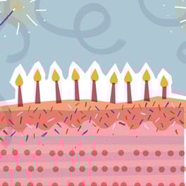 cake and birthday online card design