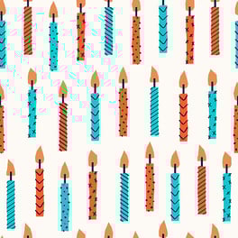 Hand drawn candles against a white background