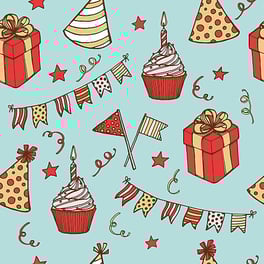 Cupcake party birthday card background