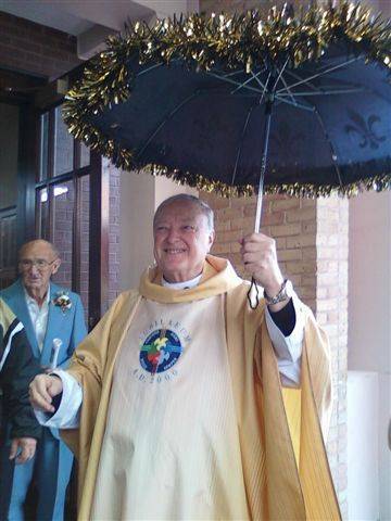 Father Bob at retirement party