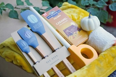 Bright baking themed holiday gift for employees
