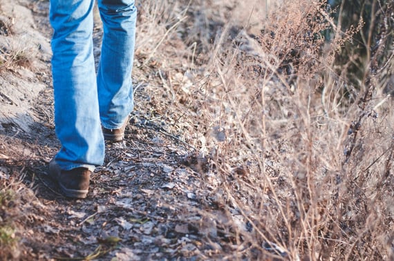 Person walking trail