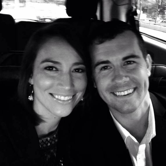 Husband and wife in car