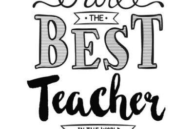 You are the best teacher in the world text