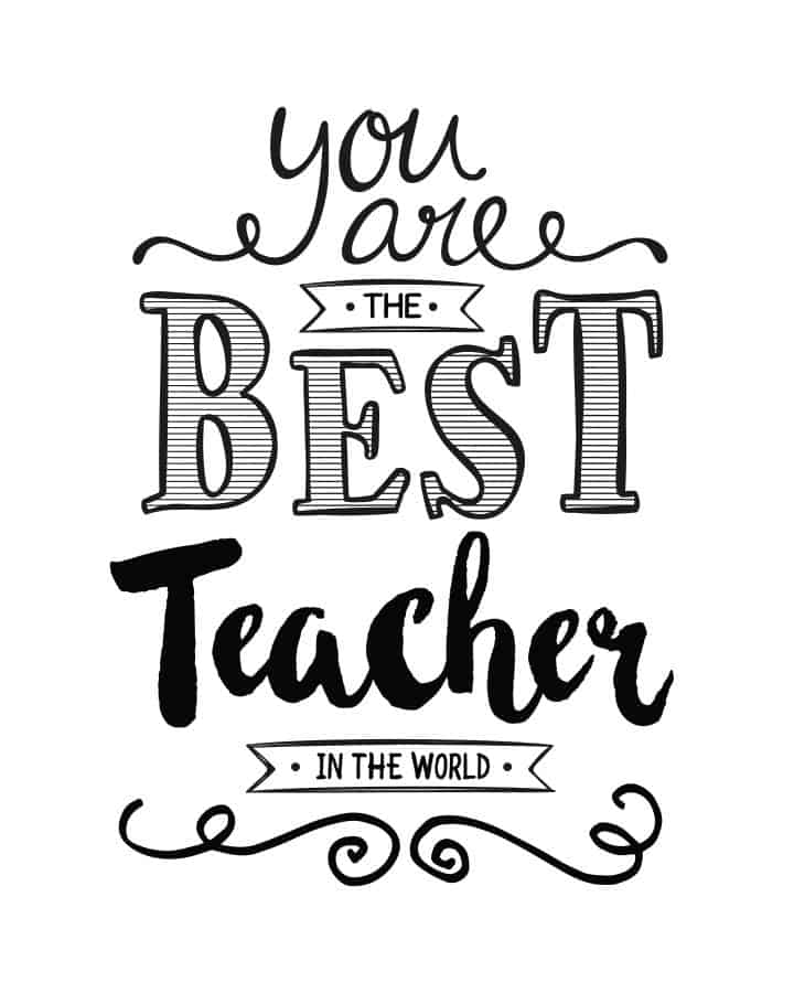 You are the best teacher in the world text