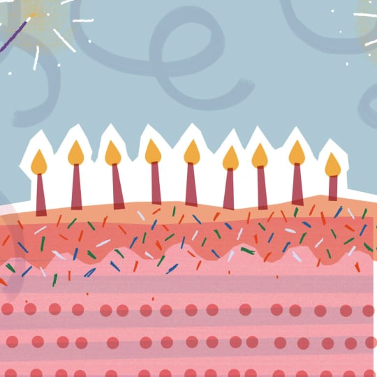 cake and birthday online card design