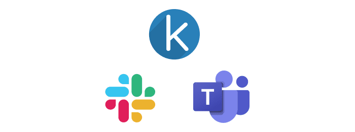 Kudoboard, Slack, and Teams logos