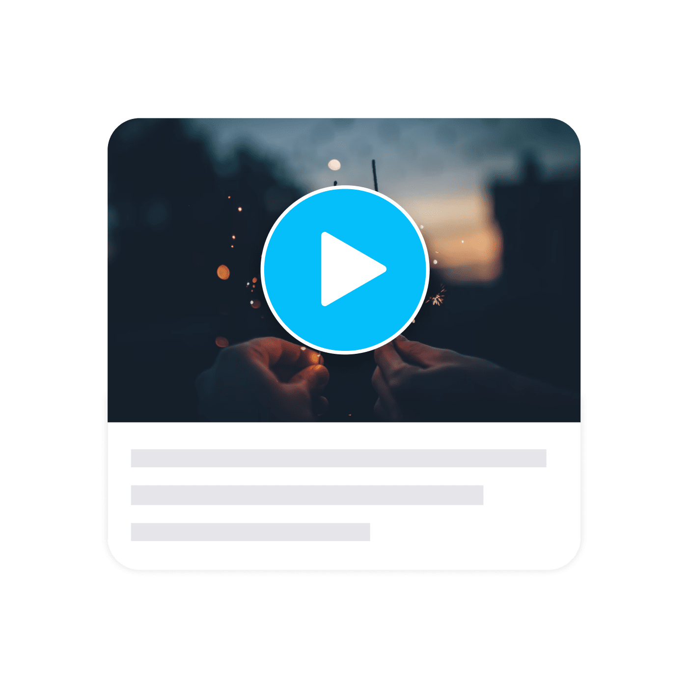 Kudoboard slideshow of posts with play button