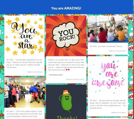 "You are amazing" Kudoboard with posts