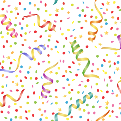 confetti and streamers card background