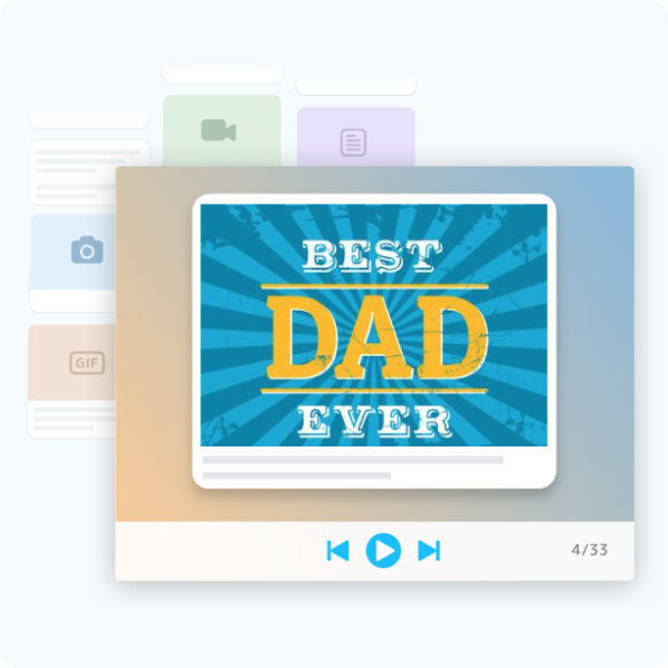 Best dad ever Kudoboard post in slideshow with play options