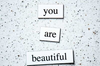 You are beautiful message in word magnets