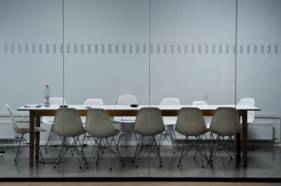 Empty office meeting room