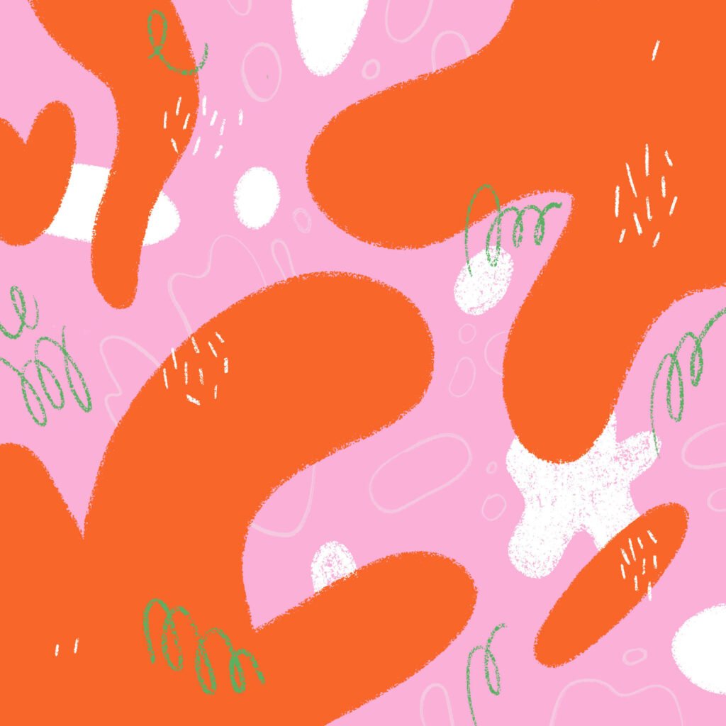 abstract pink and orange illustration