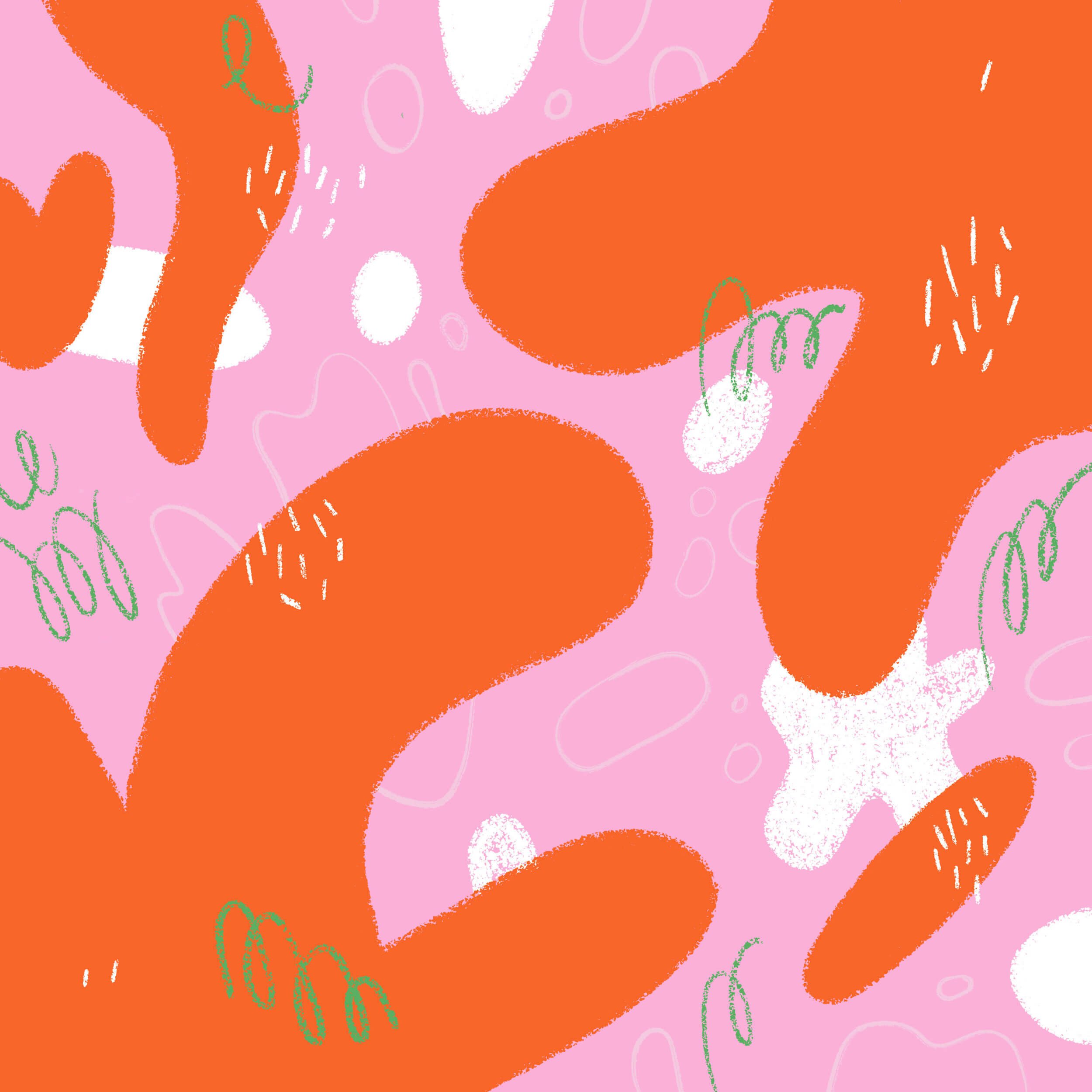 abstract pink and orange illustration