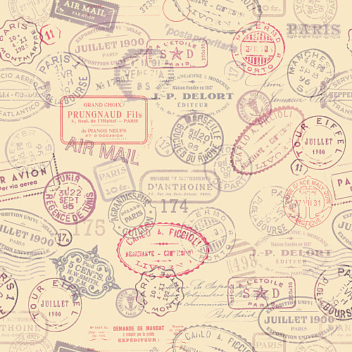 Vintage postage stamps background