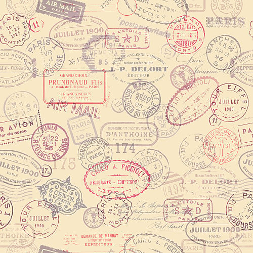 Vintage postage stamps background