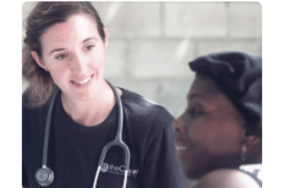 Nurse talking with patient