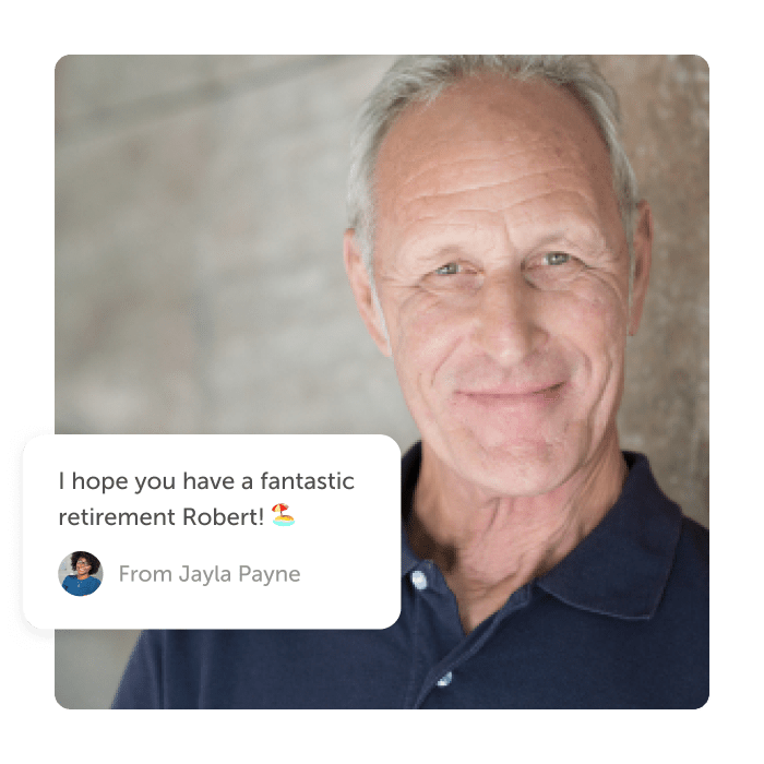 Older man smiling with