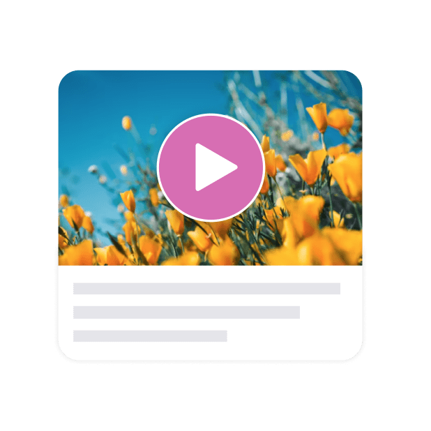 Video thumbnail of flowers with play button