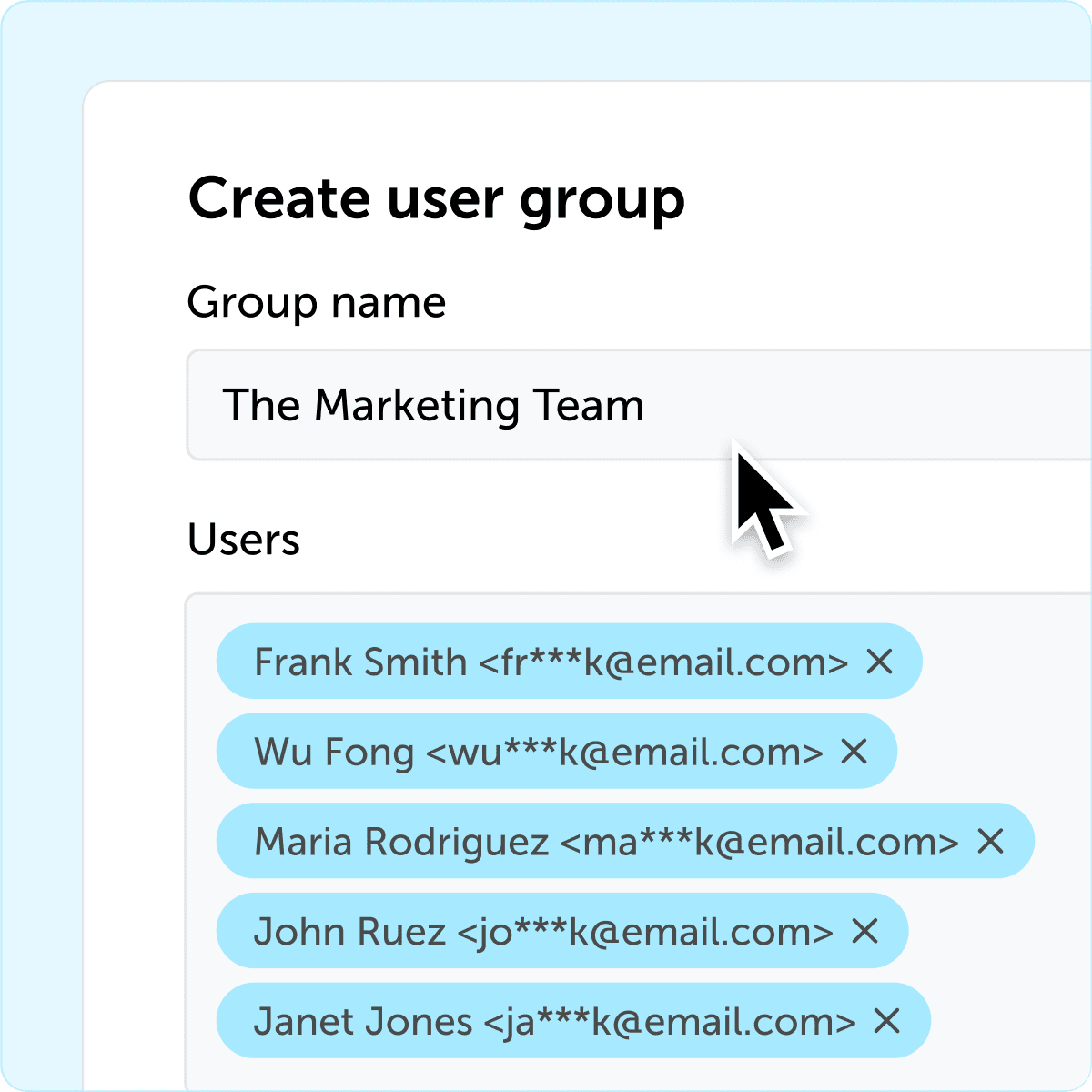 Cursor adding users to a group