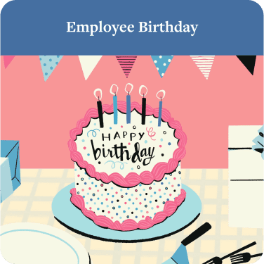 Employee birthday Kudoboard