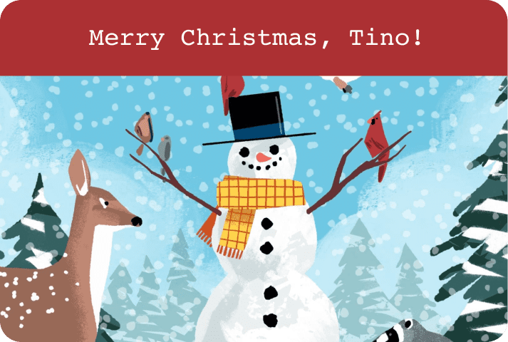 Merry Christmas, Tino! Kudoboard