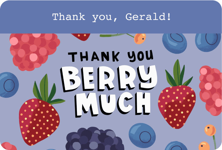 Thank you, Gerald! Kudoboard