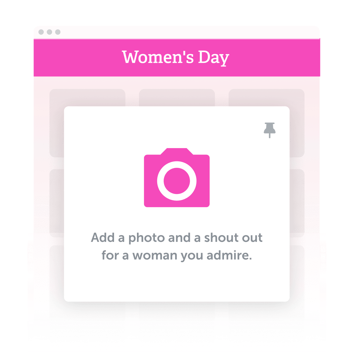 Women's day photo upload option