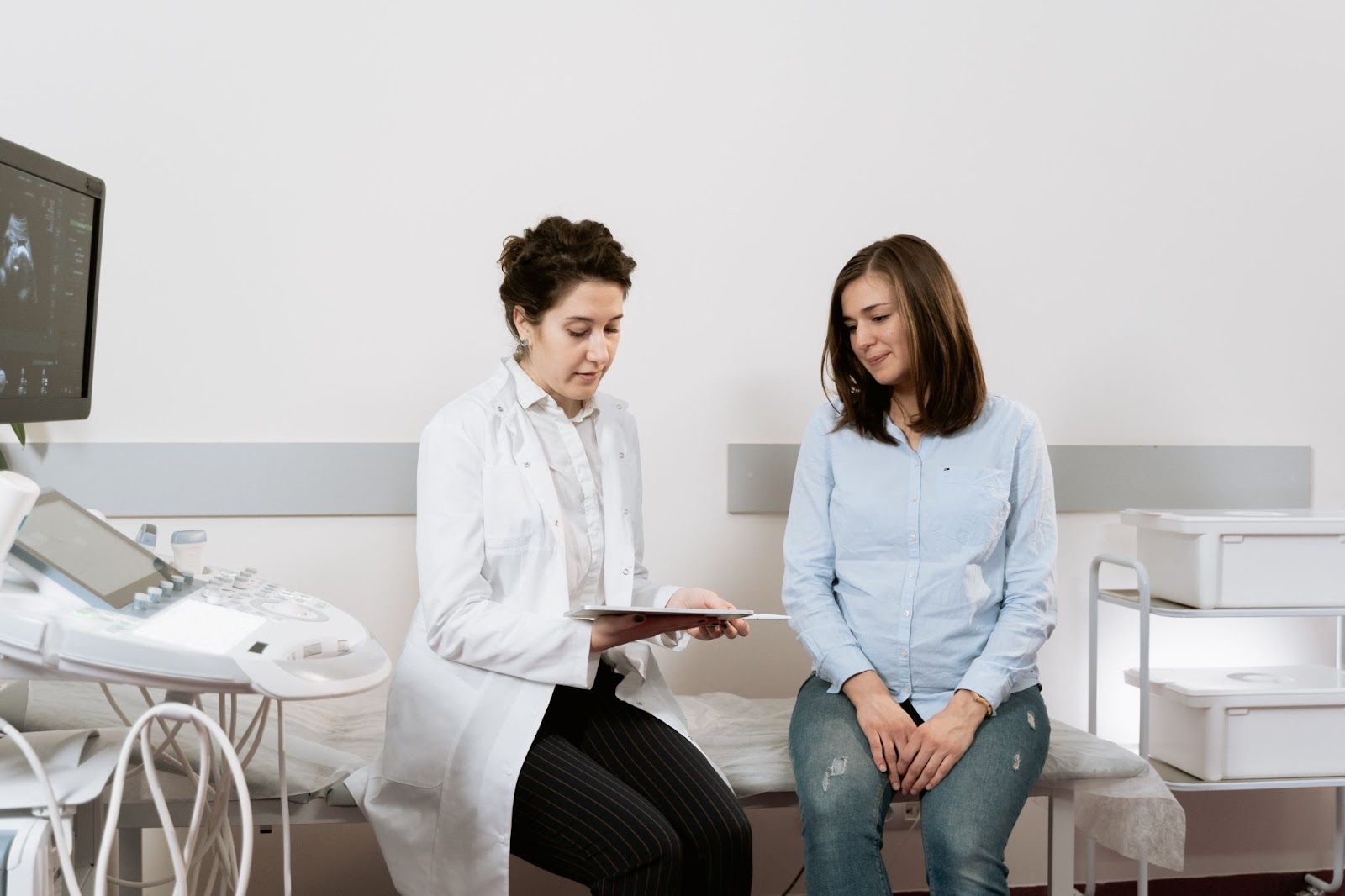 Doctor working with patient