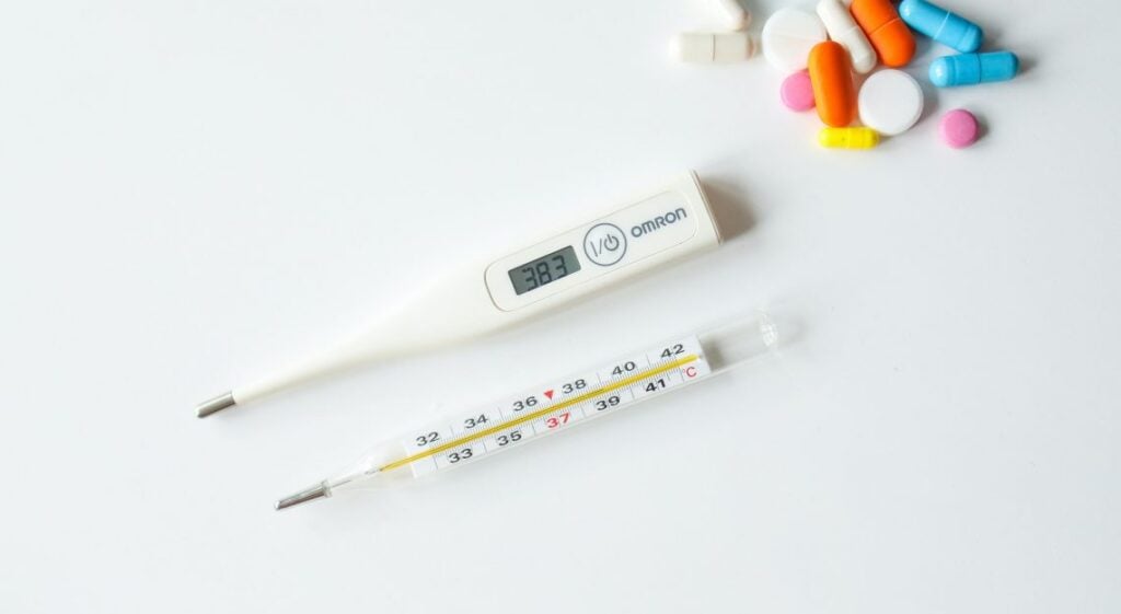 Thermometers with medicine