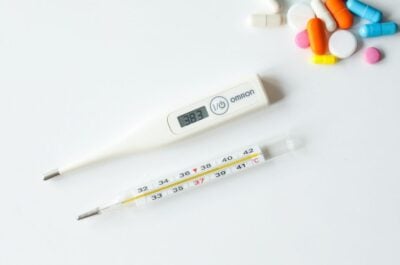 Thermometers with medicine