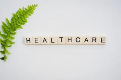 Healthcare written in letter blocks