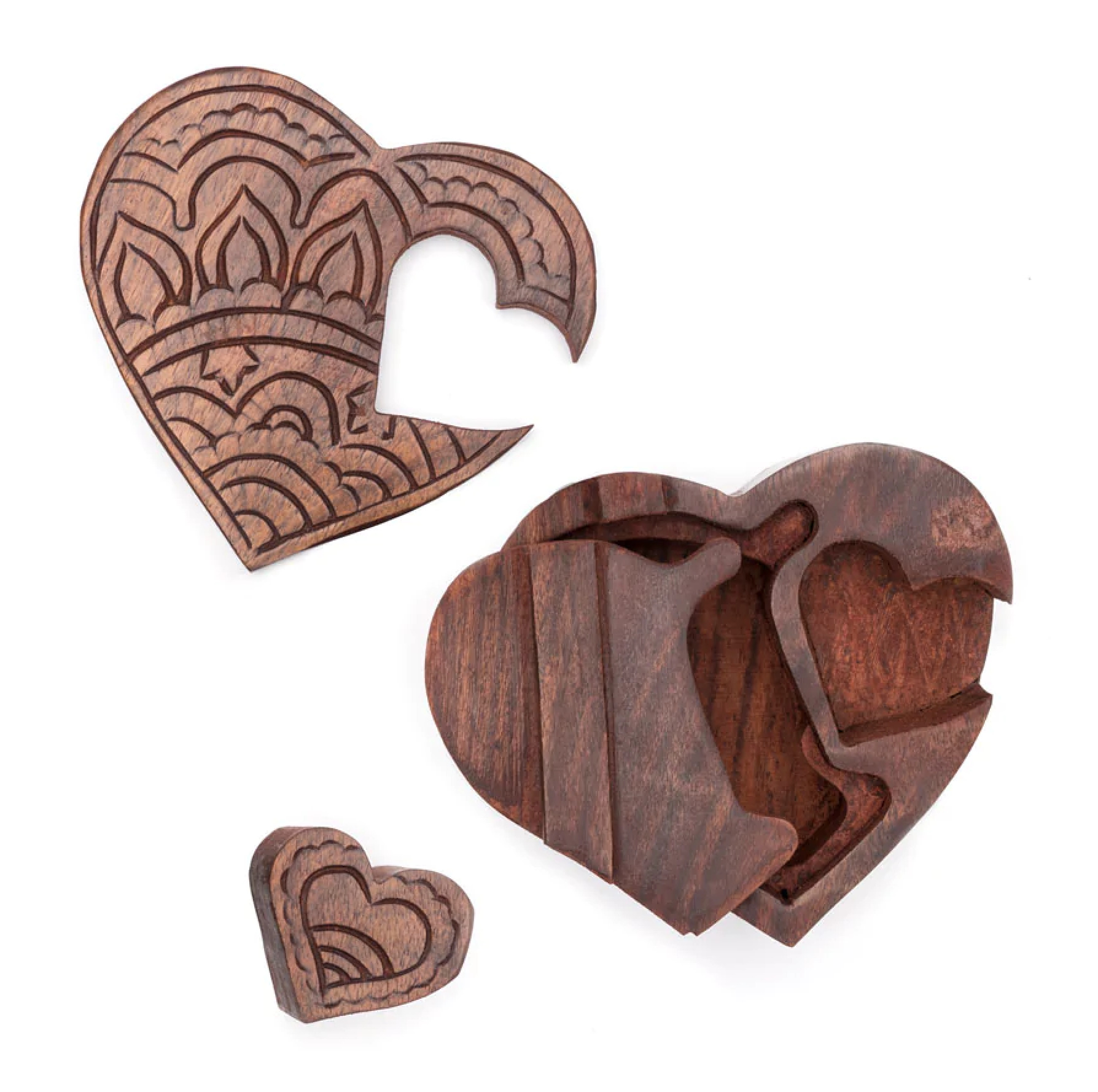 Wooden heart puzzle