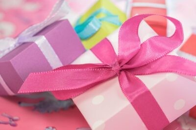 Pink gift boxes