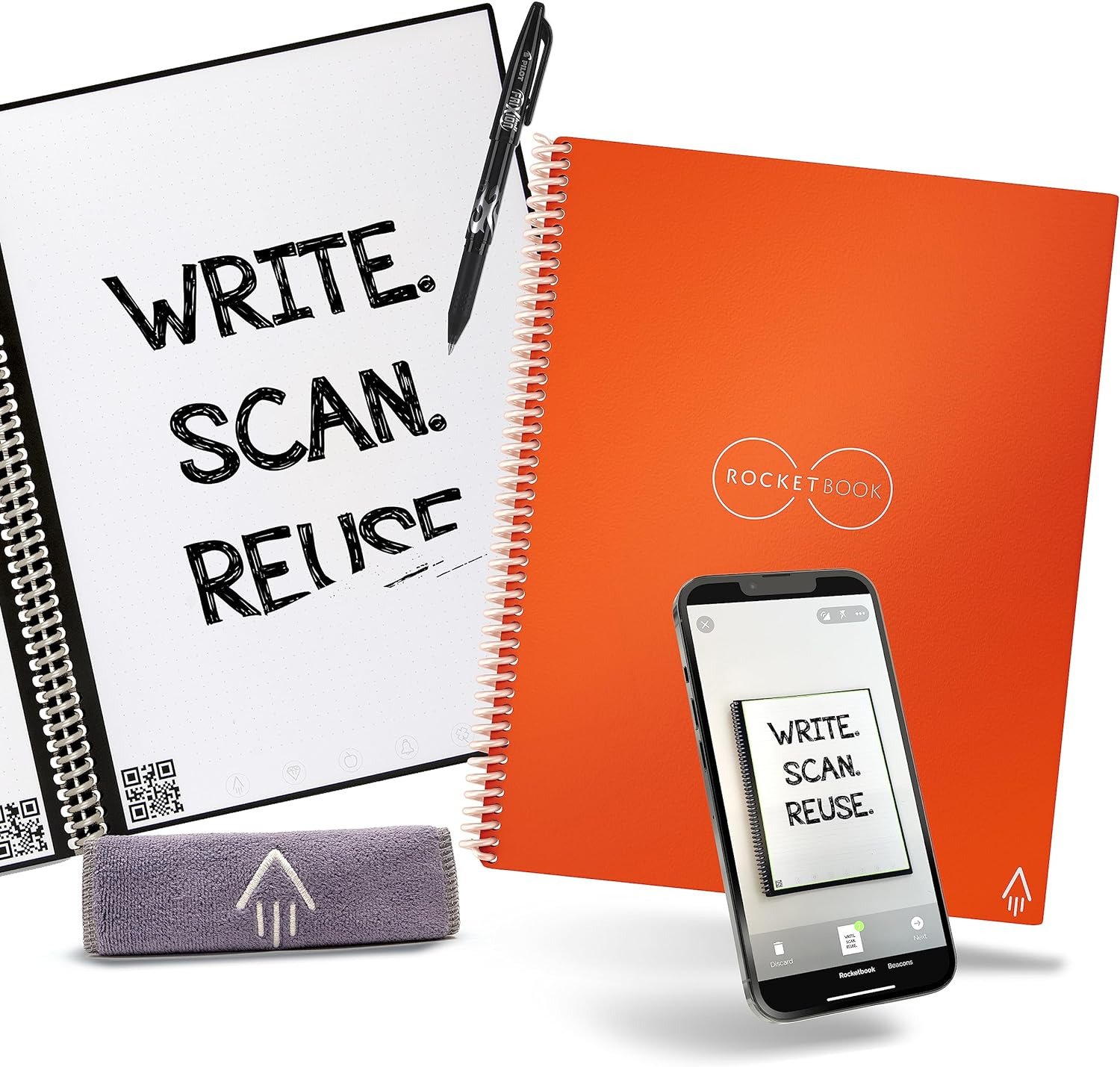 Smart notebook with writing and phone