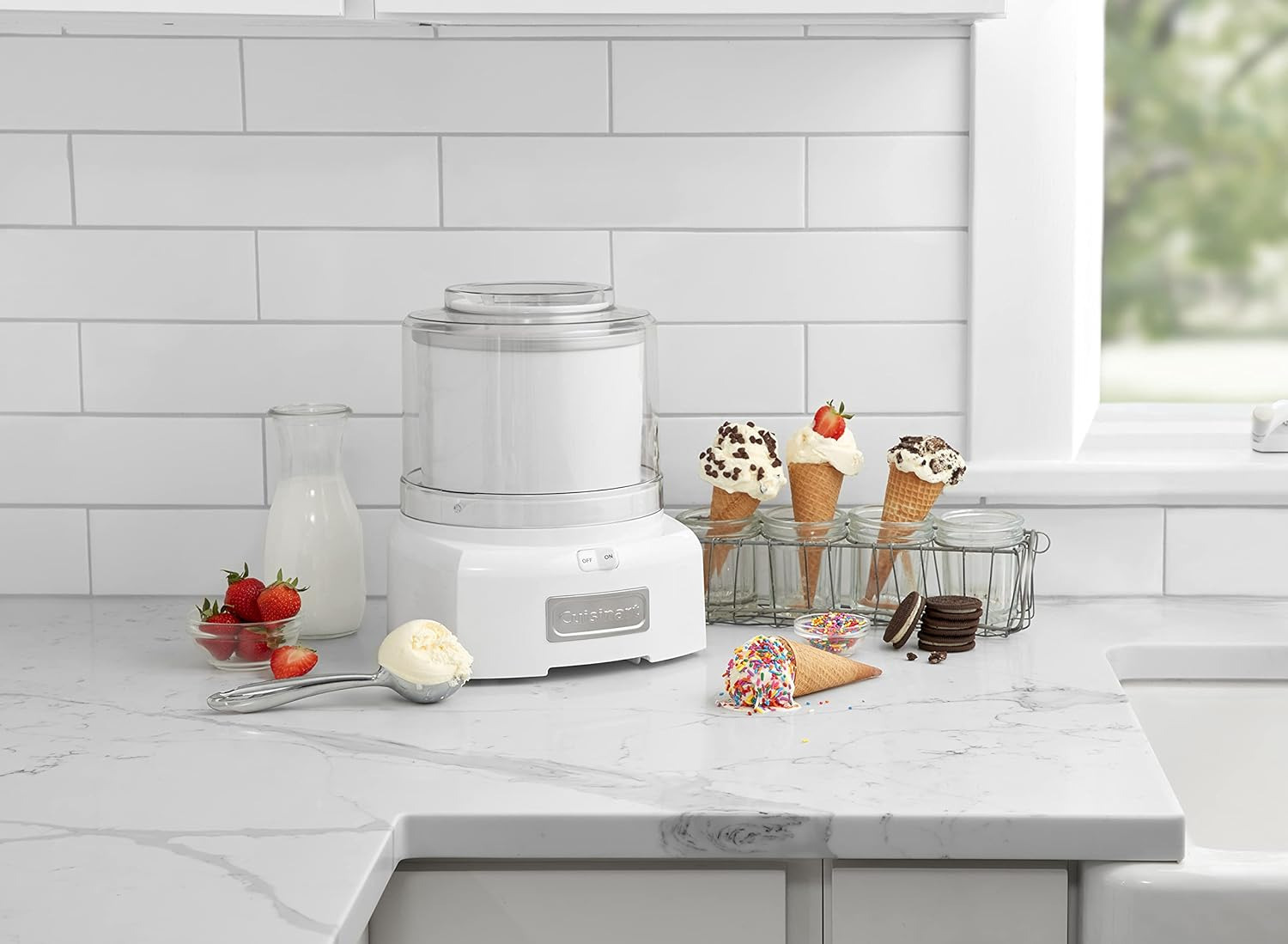 Ice cream churn in kitchen