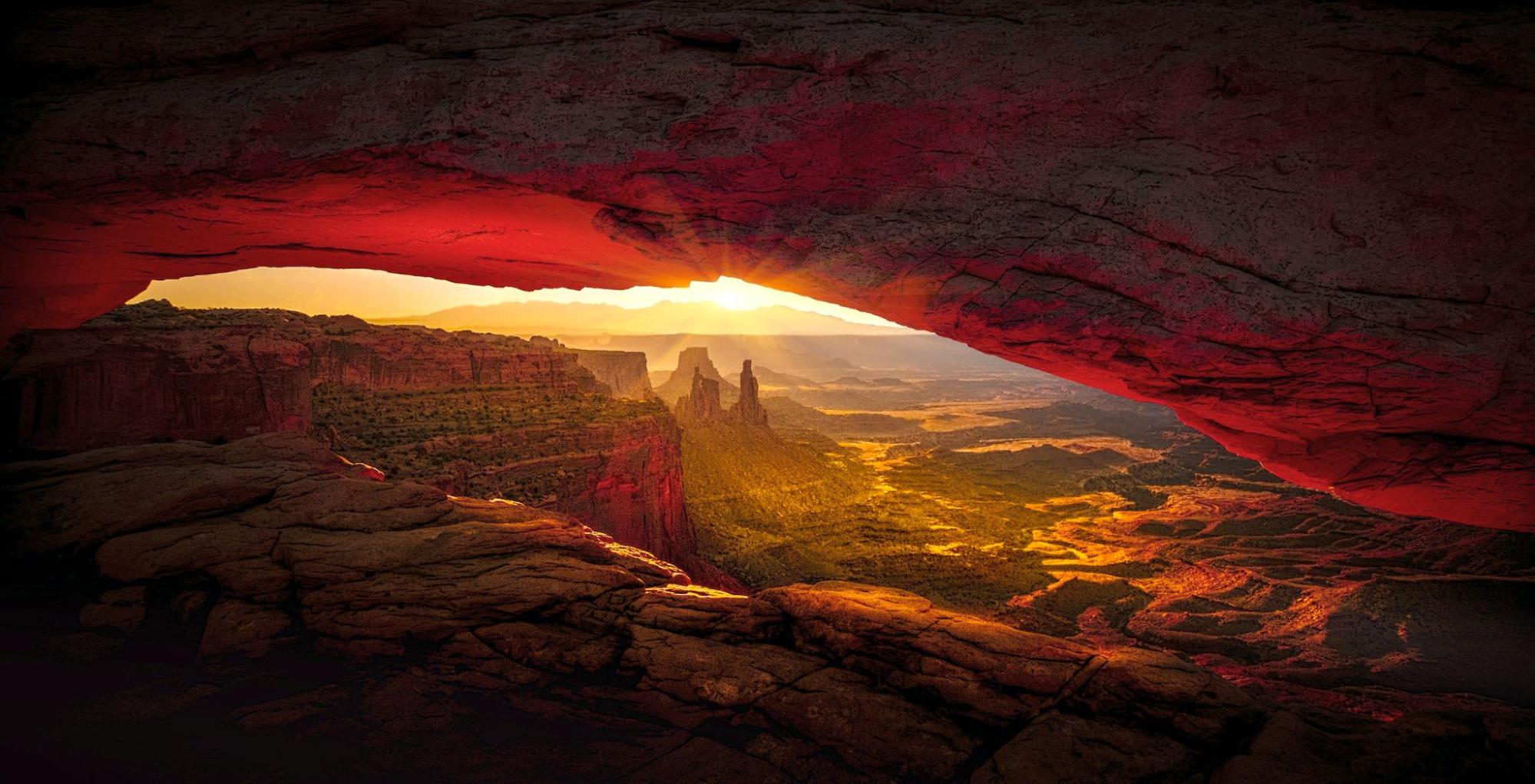 Cave looking out over national park