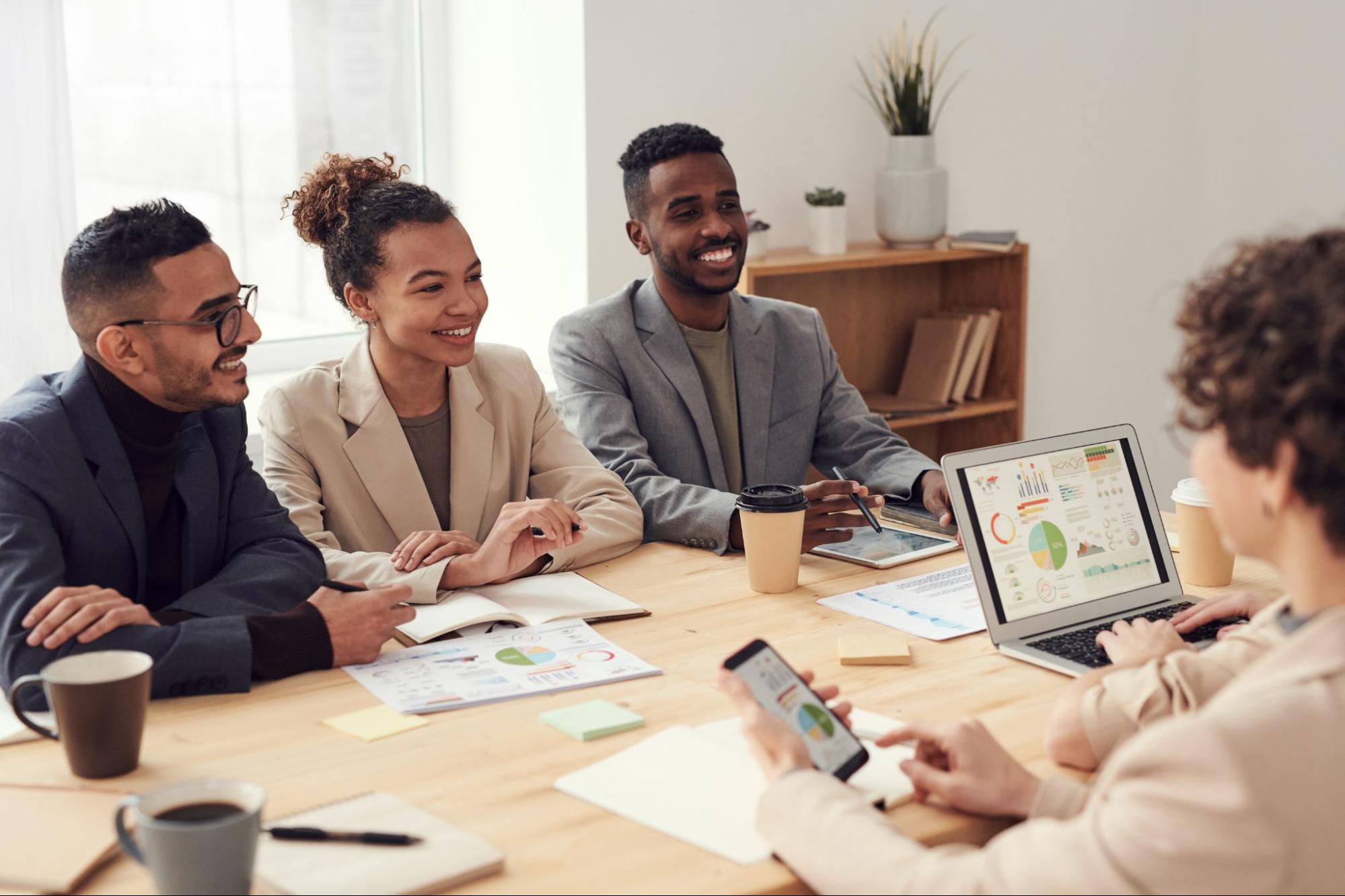 Meeting between 4 coworkers