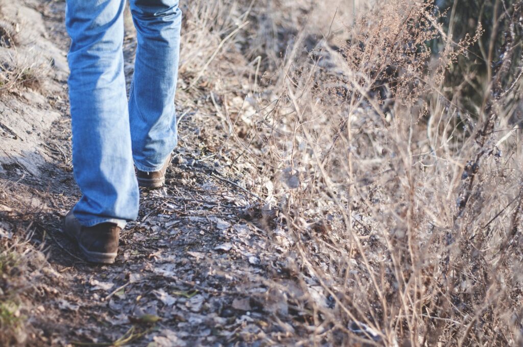 Person walking trail