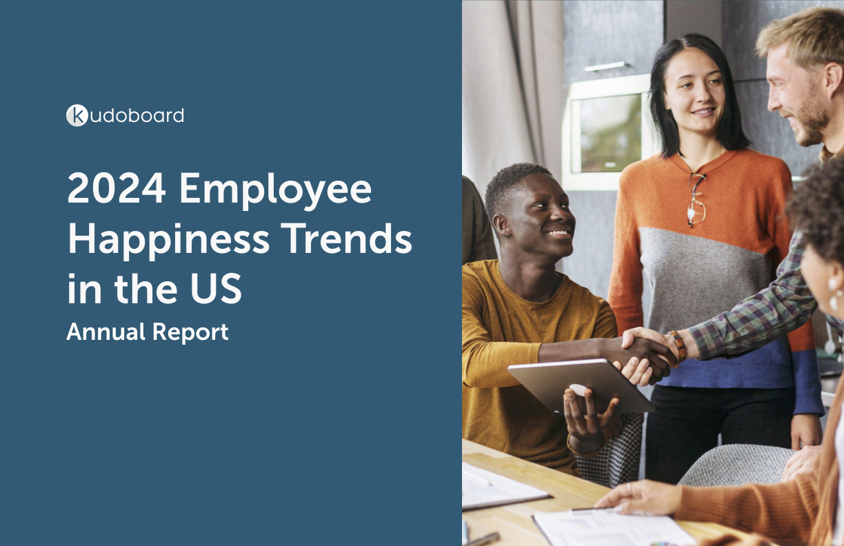 Cover of the 2024 Employee Happiness Trends in the US