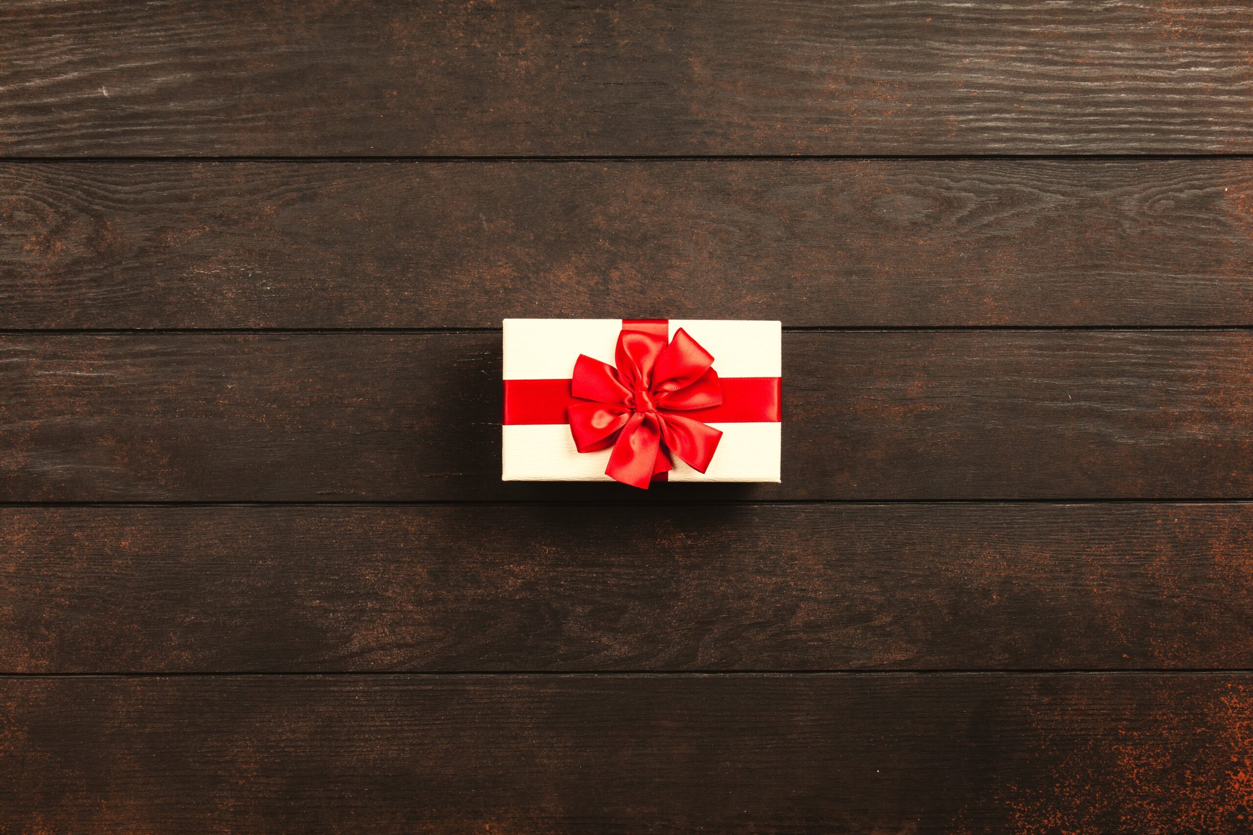 Gift card box sitting on table