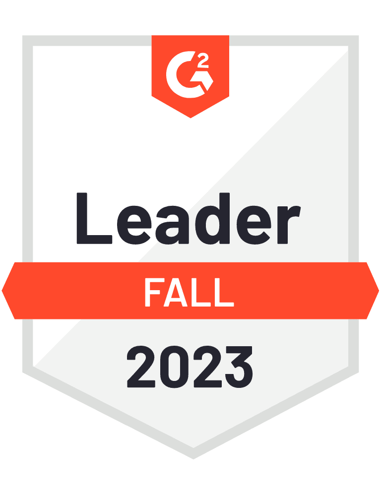 G2 badge for leader in fall of 2023