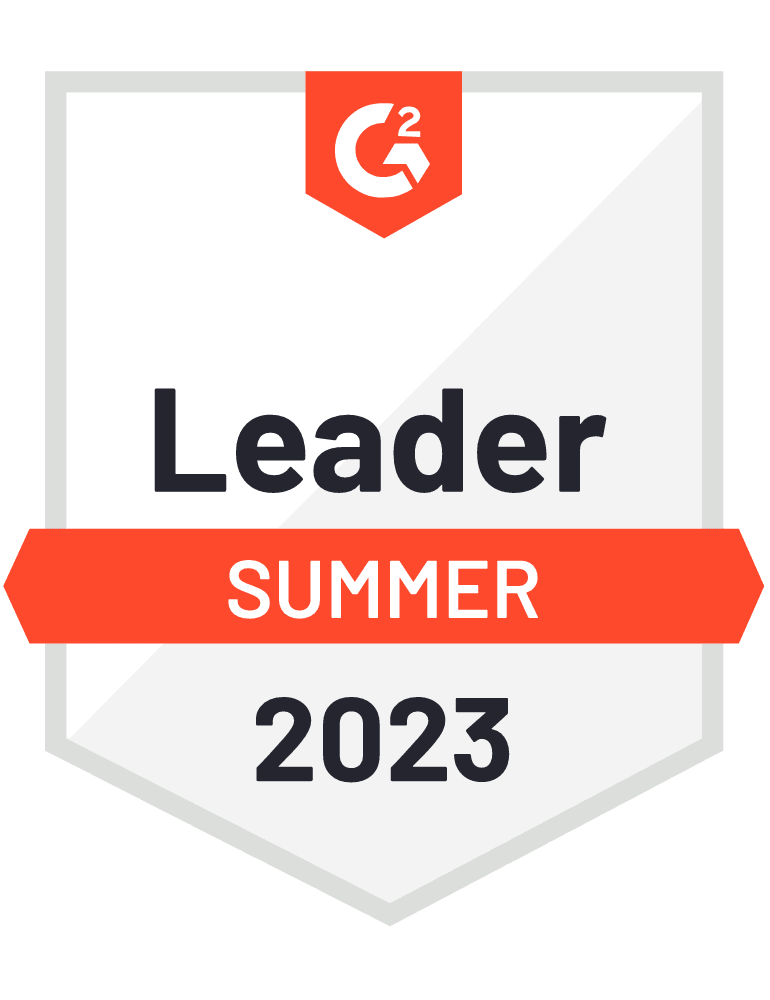 G2 leader badge for Summer of 2023