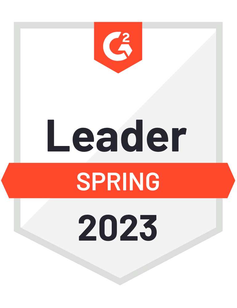G2 badge for Spring 2023 leader