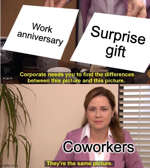 The Office work anniversary meme